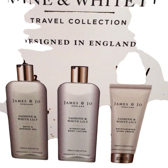 James & Jo Jasmine & White Lily Travel Collection Bath Set 100ml X3 - Picture 5 of 5